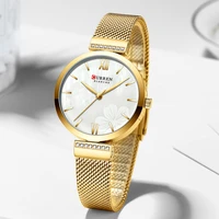 gold wristwatch mesh ladies watches luxury brand curren elegant simple quartz watch womens bracelet clock female reloj mujer