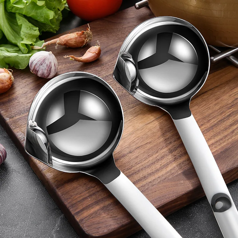 

New Oil Filter Spoon Stainless Steel Long Handle Spoon for Hot Pot Restaurant Home Kitchen Spoon-35
