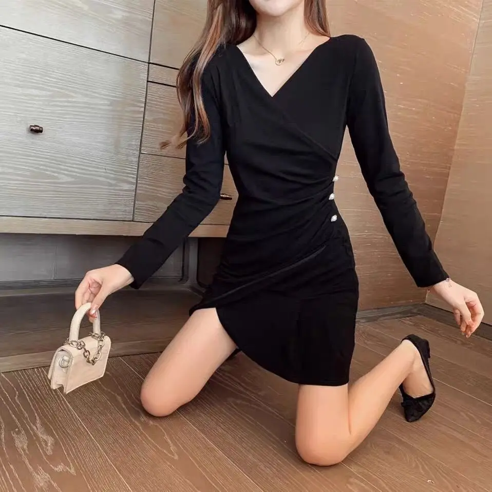 

2021 Summer party mini dress Fashion Dress V-Neck Short Sleeve Bodycon Slim Casual Short skirt Women Sexy Low Chest Dresses