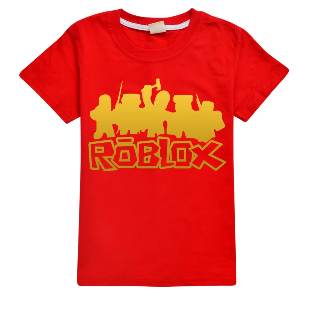 Детская летняя футболка robloxing для косплея мальчиков голубая с 3D принтом уличная