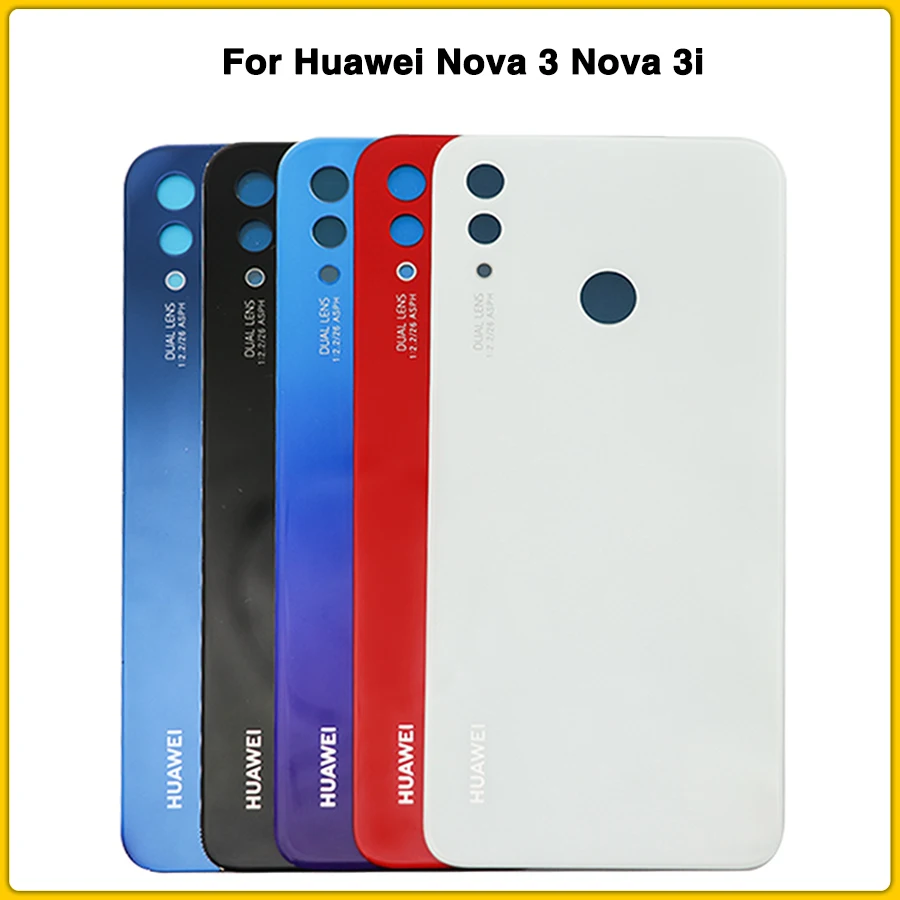 Новый чехол для задней панели Nova3 Huawei Nova 3 3i задняя крышка аккумулятора клейкая