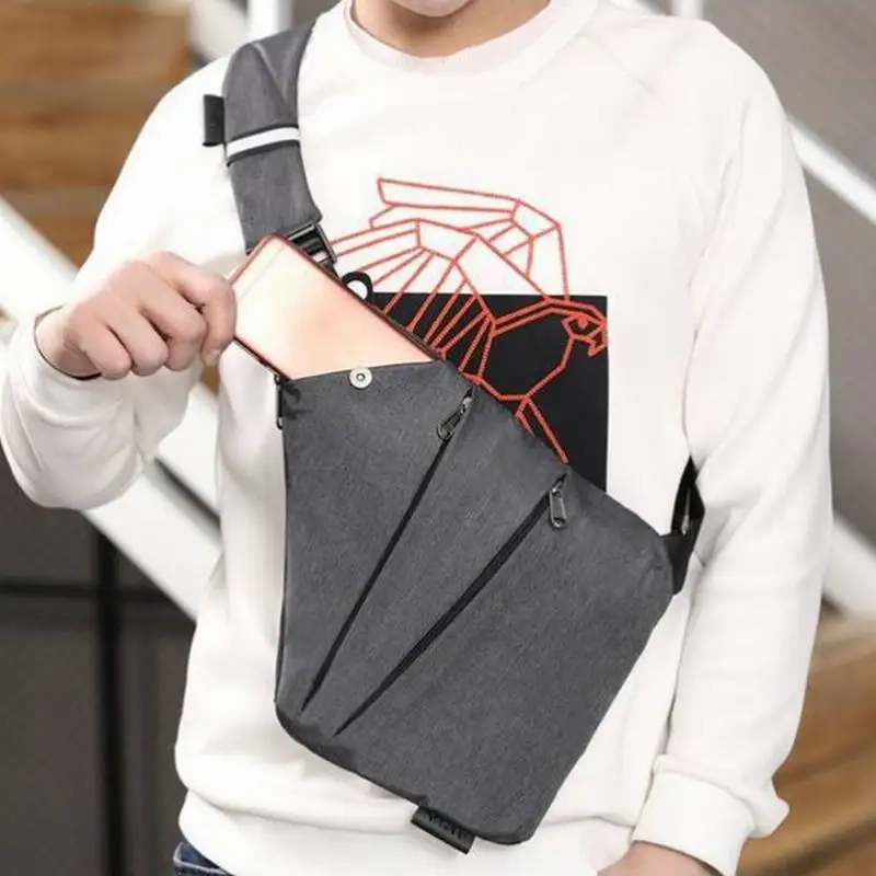 2020 модная мужская нагрудная сумка карман для телефона сумка-мессенджер