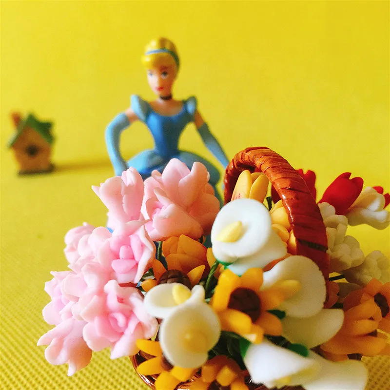 Искусственный цветок/Фарфоровая Кадка/миниатюры/милые растения/Сказочный