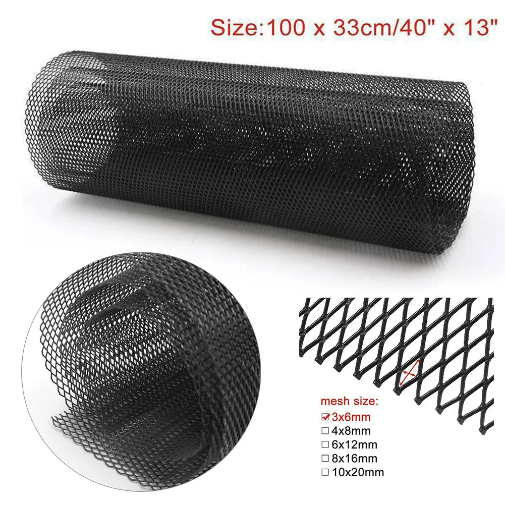 

Vent Car 1 X Grille 3x6mm Aluminium Alloy Black Bumper Grill Mesh Metal Rhombic Net