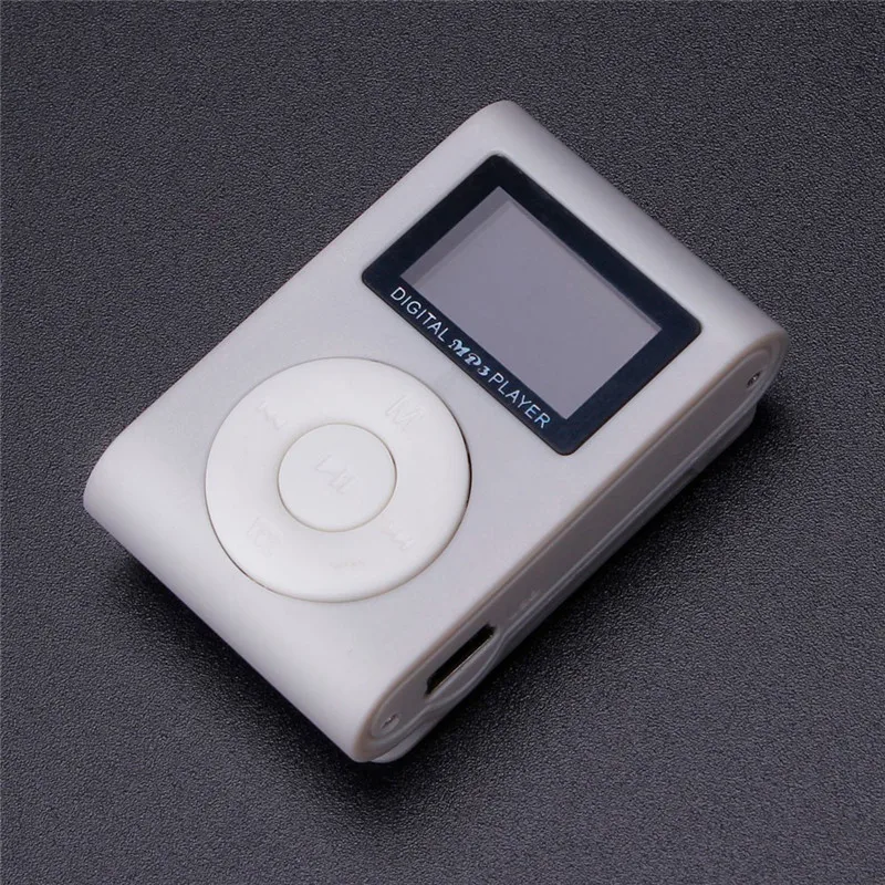 Серебристый OMESHIN модный мини Mp3 USB Клип MP3 плеер ЖК-экран Поддержка 32 ГБ Micro SD TF карта дизайн Спорт компактный - Цвет: Серебристый