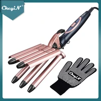 ckeyin 5 barrels hair curler professional ceramic hair curling iron fast heating temperature adjustable hair waver curling wand
