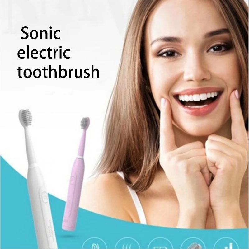 

Электрическая зубная щетка IPX7, водонепроницаемая ультразвуковая зубная щетка с быстрой зарядкой через USB, 5 режимов, с 3 насадками в подарок