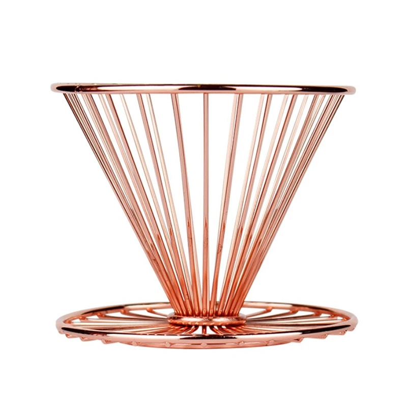 

Coffee Hand Filter Holder with Base V-Shaped Tea Filter Mesh Drip Filter