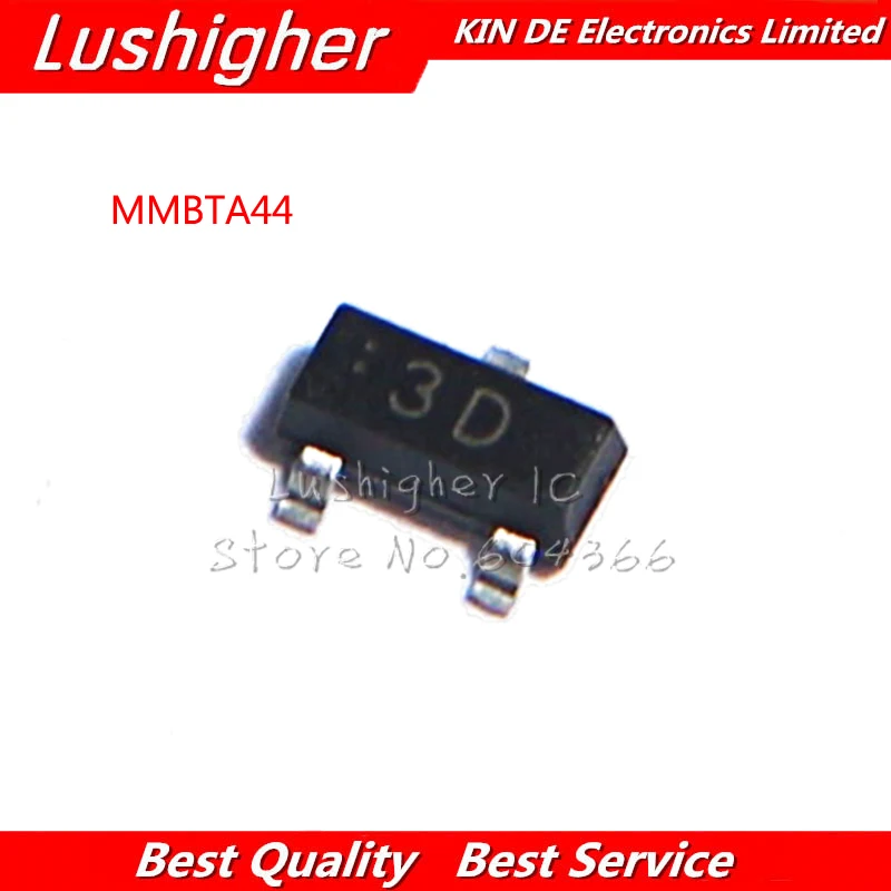100 шт. MMBTA44 3D SOT23 A44 MMBTA44LT1G SOT 23 MMBTA44L SMD 0.2A 400V NPN транзистор|Интегральные схемы| |