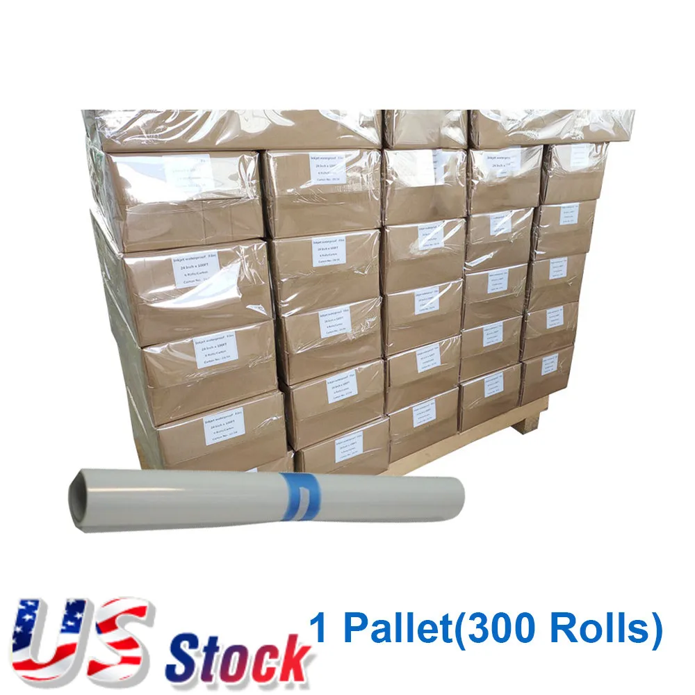 

US Stock 24" x 100FT Silk Screen Film Waterproof Inkjet Milky Transparency