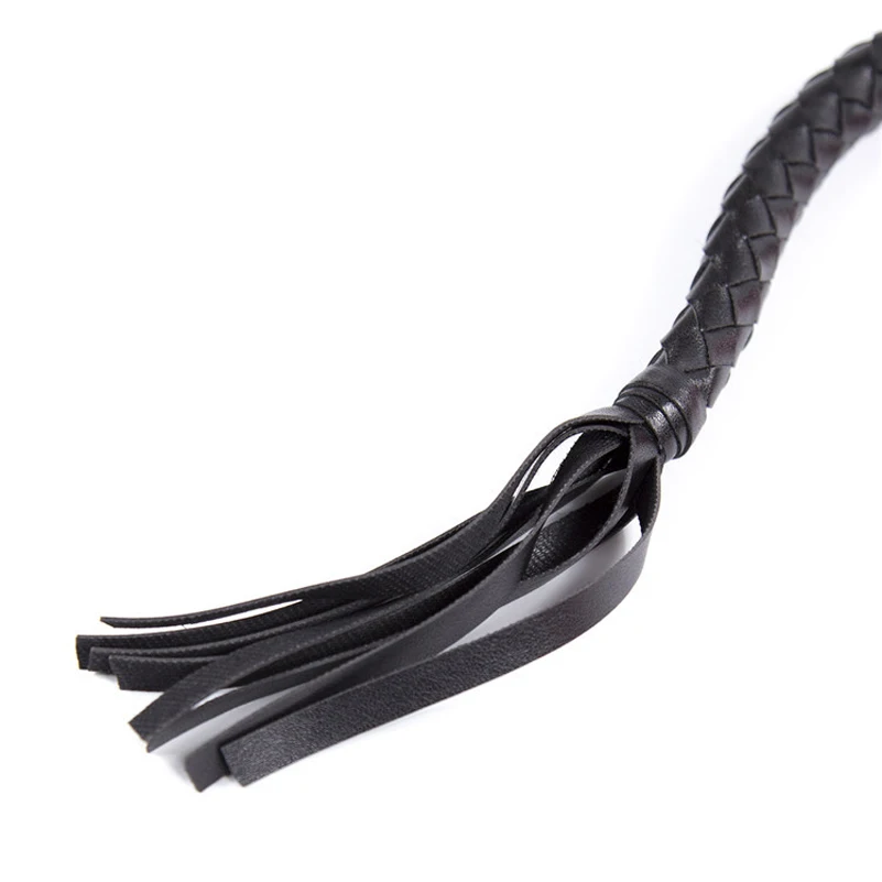 76CM Tails Handle Cotton Rope Tassel Fetish Flirting SM Queen Spanking Crop Faux Leather Bull Whip Adult Sex Game For Couple - купить по