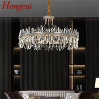 hongcui chandelier pendant lamp postmodern creative crystal light fixture for home living dining room