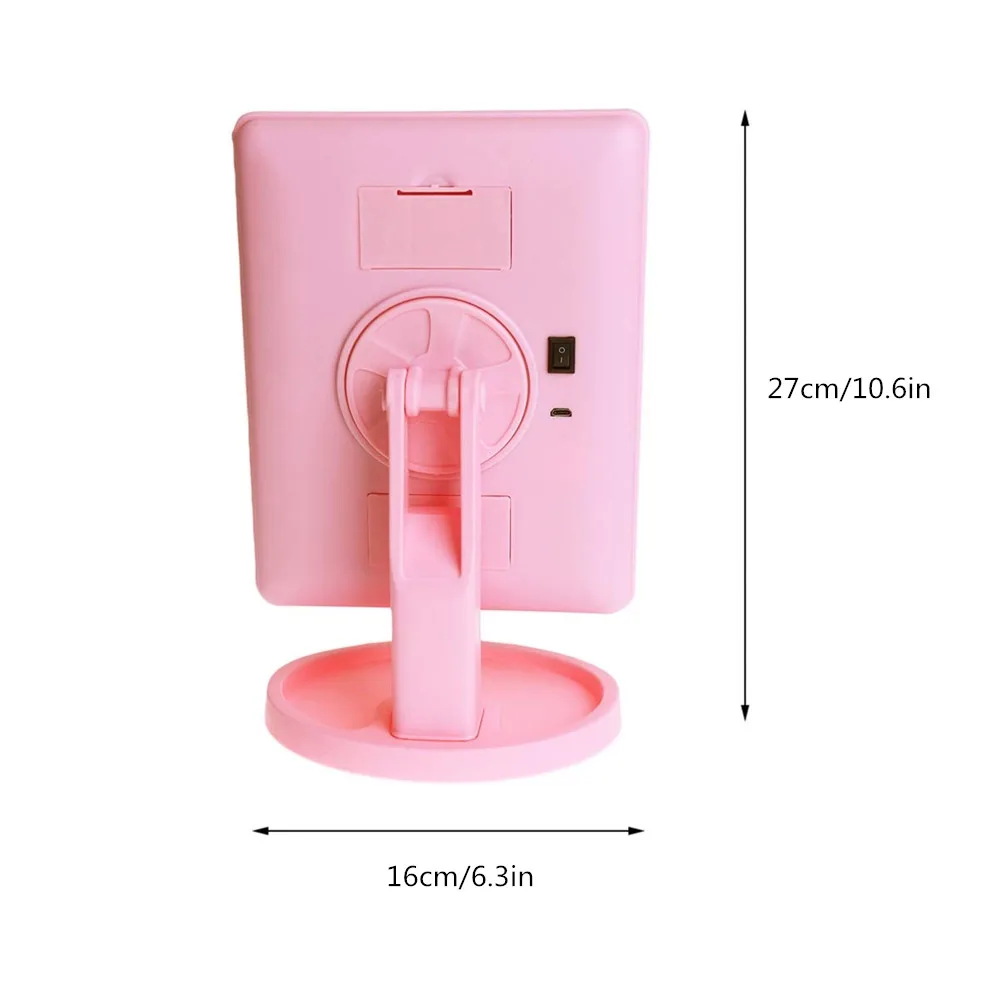 Увеличительное зеркало с естественным светильник светодиодный сенсорный экран