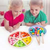 wooden simulation fruit sorting tray early childhood education color cognition mathematics enlightenment teaching aid
