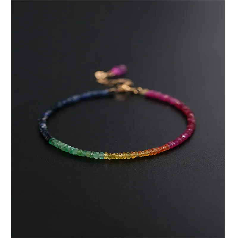 Ограненный Сапфировый Браслет DAIMI женский браслет с драгоценными камнями из