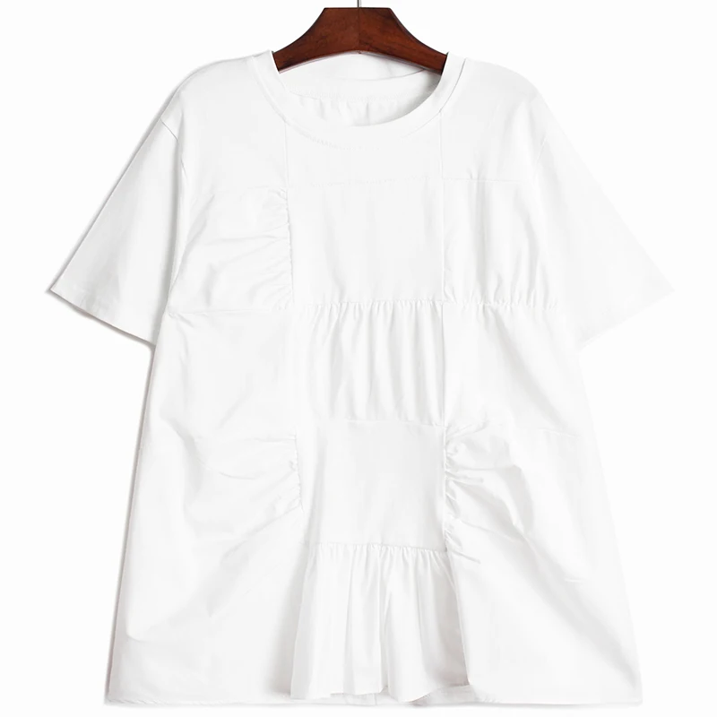 

VANOVICH 2021 Round Neck Short Sleeve T-shirt Women's Spring and Summer 2021 Cotton Ladies T Shirts Casual Wild Solid Color Top