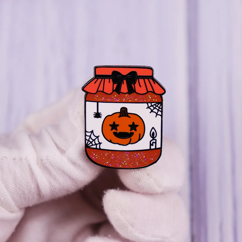 Эмалированная брошь в виде тыквы жакка о-джема | Украшения и аксессуары