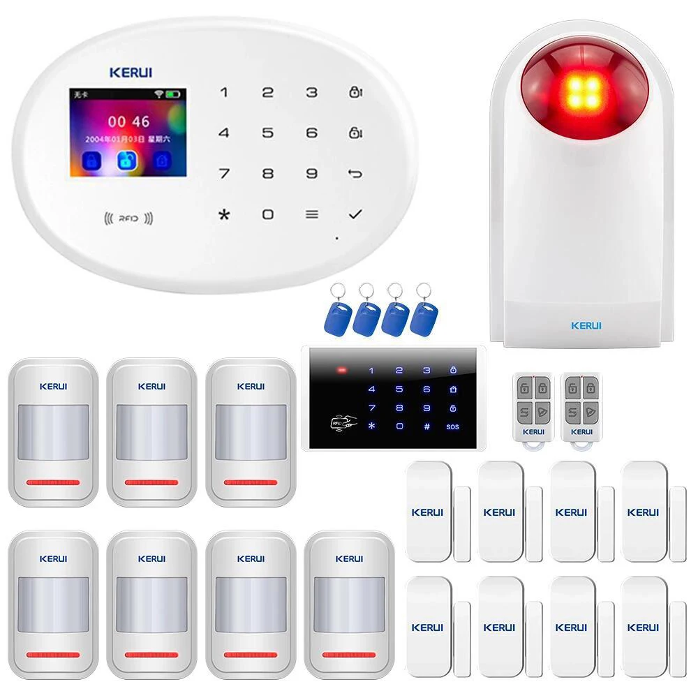 KERUI W20 домашней безопасности WI FI GSM сигнализация Системы дома Беспроводной