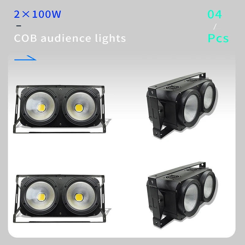 

4pcs/lots 2x100W High Power LED COB 2eyes Blinder Lighting Stage Lighting Effect Club Show Night DJ Disco Light
