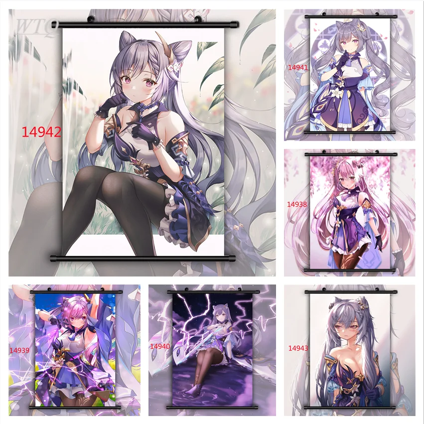 

Игровой постер Genshin Impact постеры Ke Qing аниме постеры Картина на холсте настенный Декор настенный постер настенное искусство картина для украшения дома