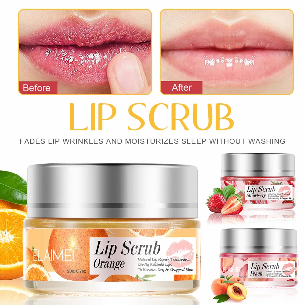 

Lip Balm Nourishing Moisturizing Mask Repair Dry Exfoliator Scrub Lips Patches Moisturizing Lip Gloss Pink Lip Scrub Care Cream