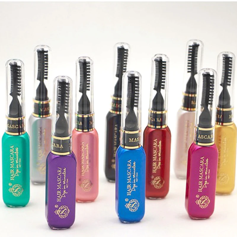 

10 color Cosplay Fashion One-time Hair Color Hair Dye Temporary Non-toxic DIY Hair Color Mascara Dye Cream Blue Grey Purple
