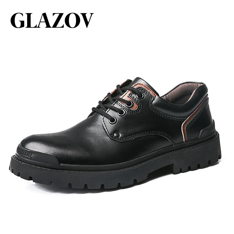 

Мужские кожаные ботинки со стальной подошвой, черные повседневные защитные ботинки на платформе со стальным носком, рабочая обувь,