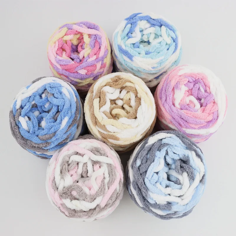 

90-100g/Roll Knitted Yarn For Women Crochet Thread Polyester & Cotton High Quality Woolen Material Cardigan Cushion Needlework