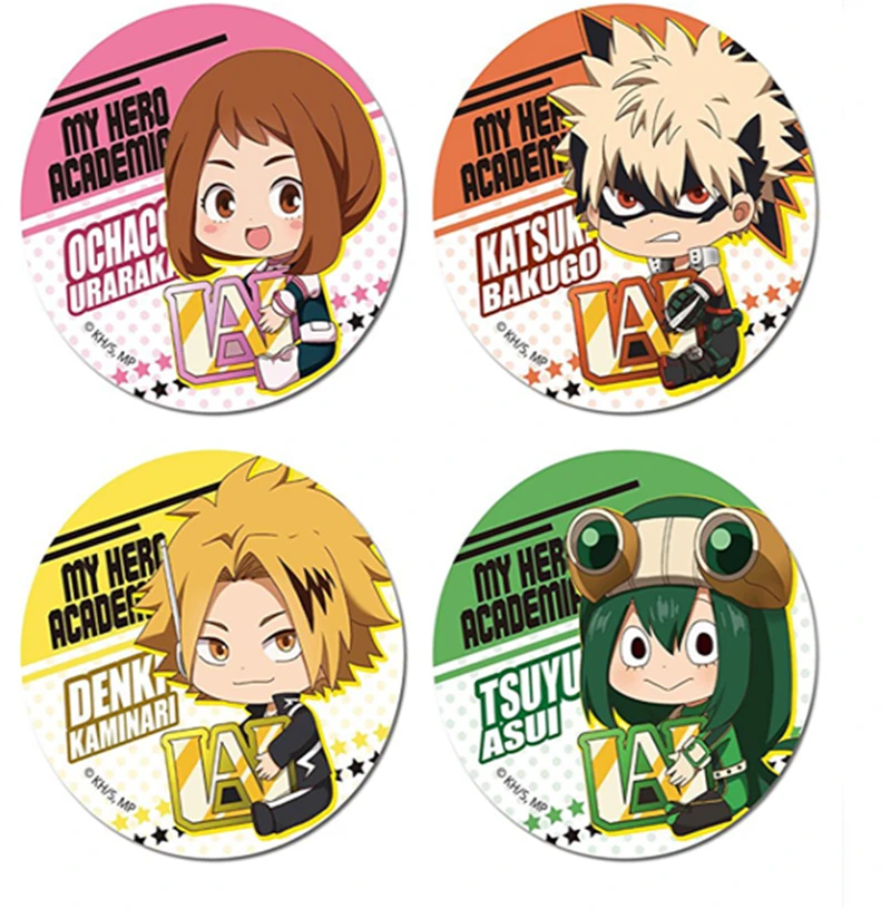 Брошь с булавкой для косплея аниме Моя геройская Академия 58 мм 6 шт.|Броши| |