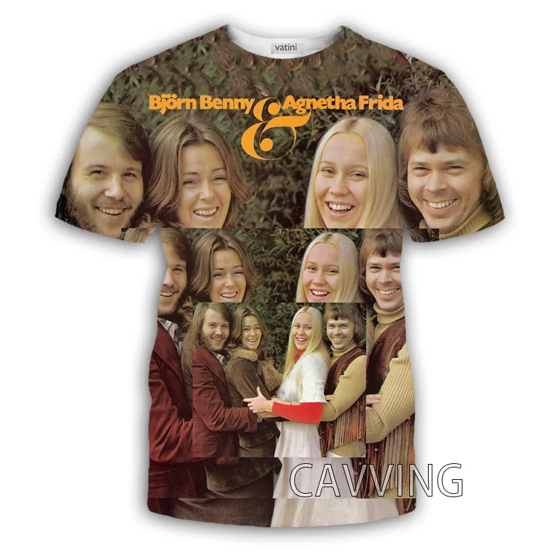 Новые модные женские/мужские повседневные футболки с 3D принтом группы ABBA в стиле