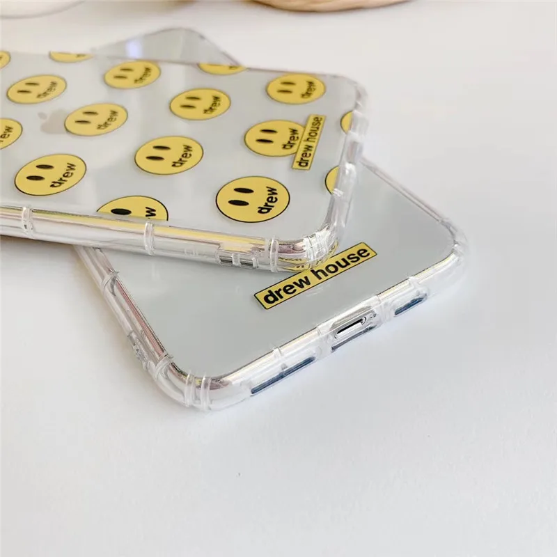 

Justin Bieber drew house Soft TPU Transparent cover case for iphone 7 8 plus X XR XS Max 11 Pro 3D Funny Smiley face phone coque