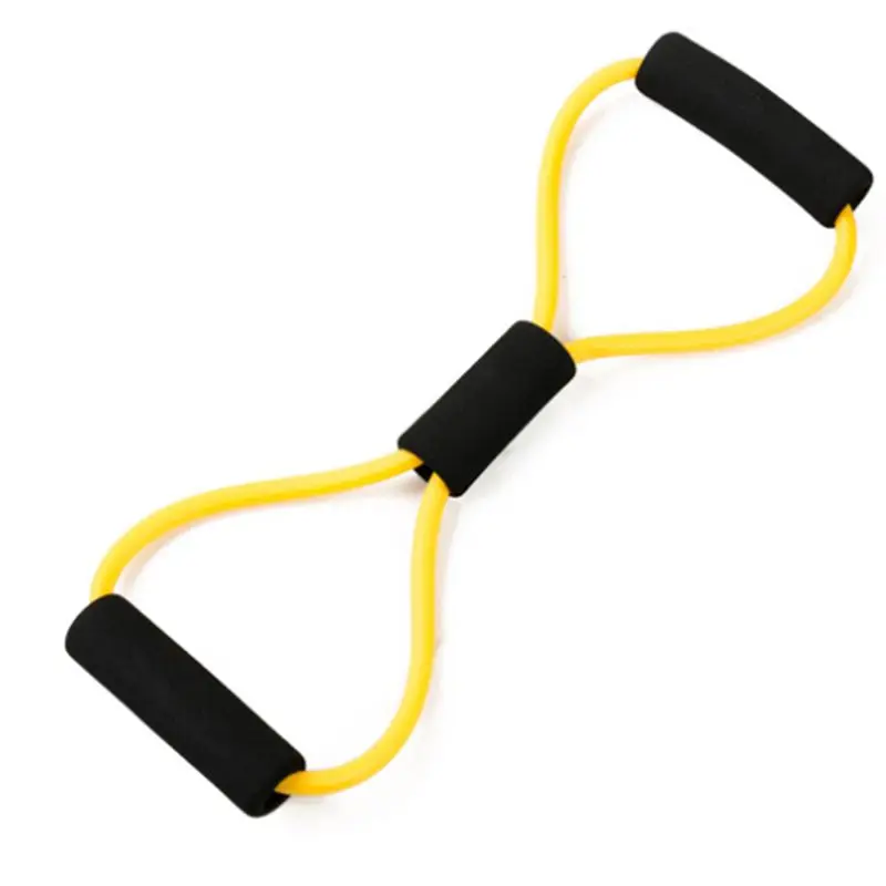

8 Word TPE Yoga Elastic Resistance Band Fitness Pull Rope Gym Equipment for Home Bodybuilding Workout Bands Exercise Equipment