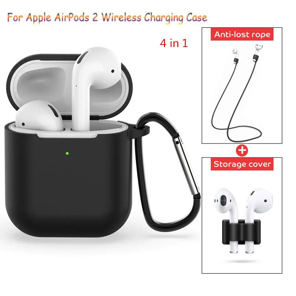 4 шт./компл. мини Мягкий силиконовый чехол для Apple AirPods 2 Беспроводной Зарядное