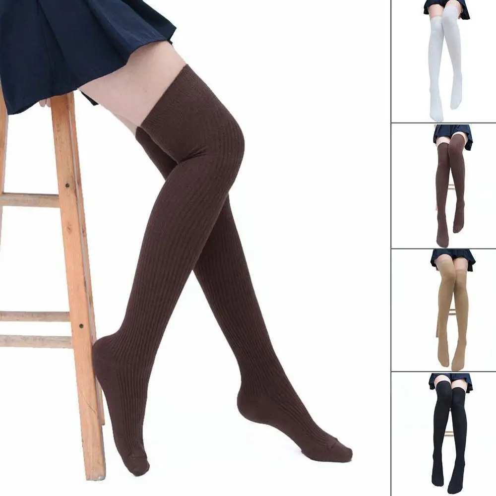 Сексуальные женские чулки гетры полосатые длинные носки до бедра эротические