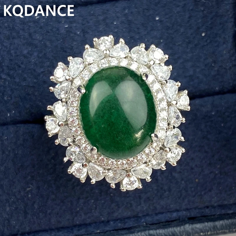 

18k позолоченный 100% реальные 925 пробы серебро, созданные изумруд камень кольцо с большим камнем Юбилей подарки ювелирные изделия