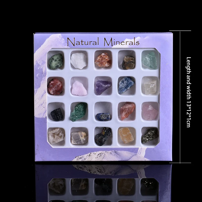 20 в 1 Набор Природный Рок-кристалл минеральное ювелирное украшение для дома