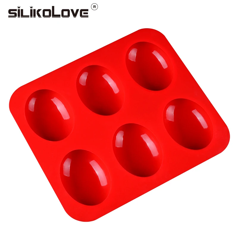 Овальная форма для мыла SILIKOLOVE 6 полостей многоразовая силиконовая сделай сам мод