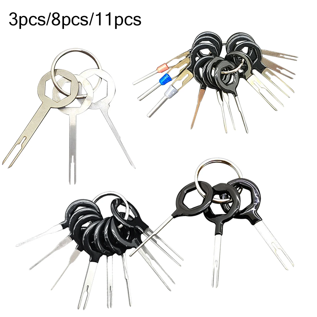 

11pcs Car Terminal Removal Electrical Wiring Crimp Connector Pin Extractor Kit Car Electrico Repair Hand Tools Pin connector