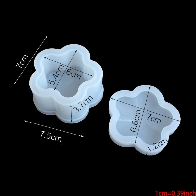 

3Pcs Box Resin MoldsJewelry Box Molds Heart , Flower , Hexagon Shape with Cup