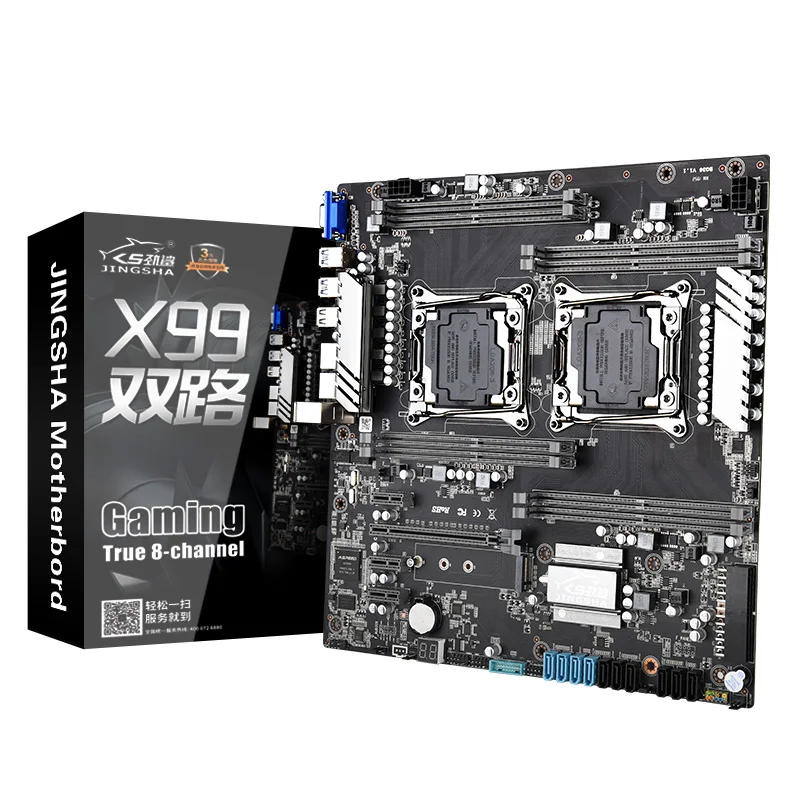 Bestellen X99 Dual CPU Motherboard LGA 2011 V3 Unterstützung Intel Xeon E5 V3 V4 Serie Prozessor Mit 8 DDR4 RAM 10 SATA 3,0 Für Chia Bergbau