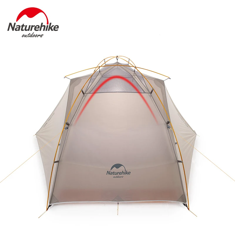 Палатка Naturehike Nebula туристическая на 2 человек нейлон 20D сверхлегкая двухслойная