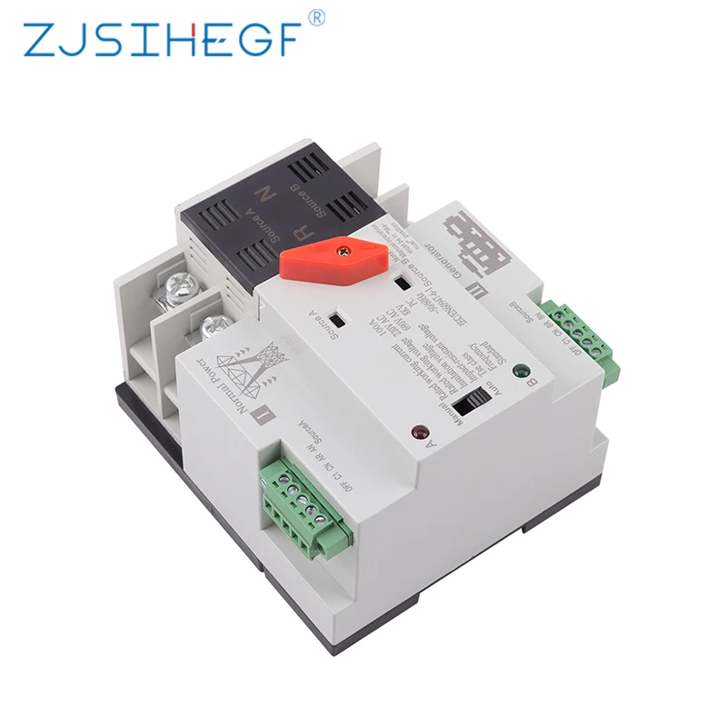 ZJSIHEGF W2R-2P/3P/4P 110 a 220 В/в Mini ATS автоматические электрические переключатели двойного