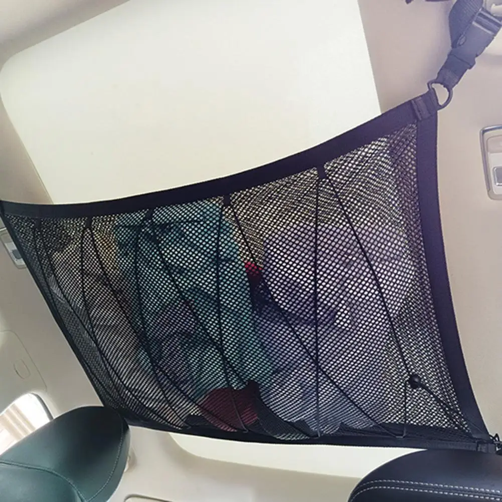Net Bag Adjustable High Toughness Polyester Zipper Drawstring Ceiling Pocket for Car | Автомобили и мотоциклы