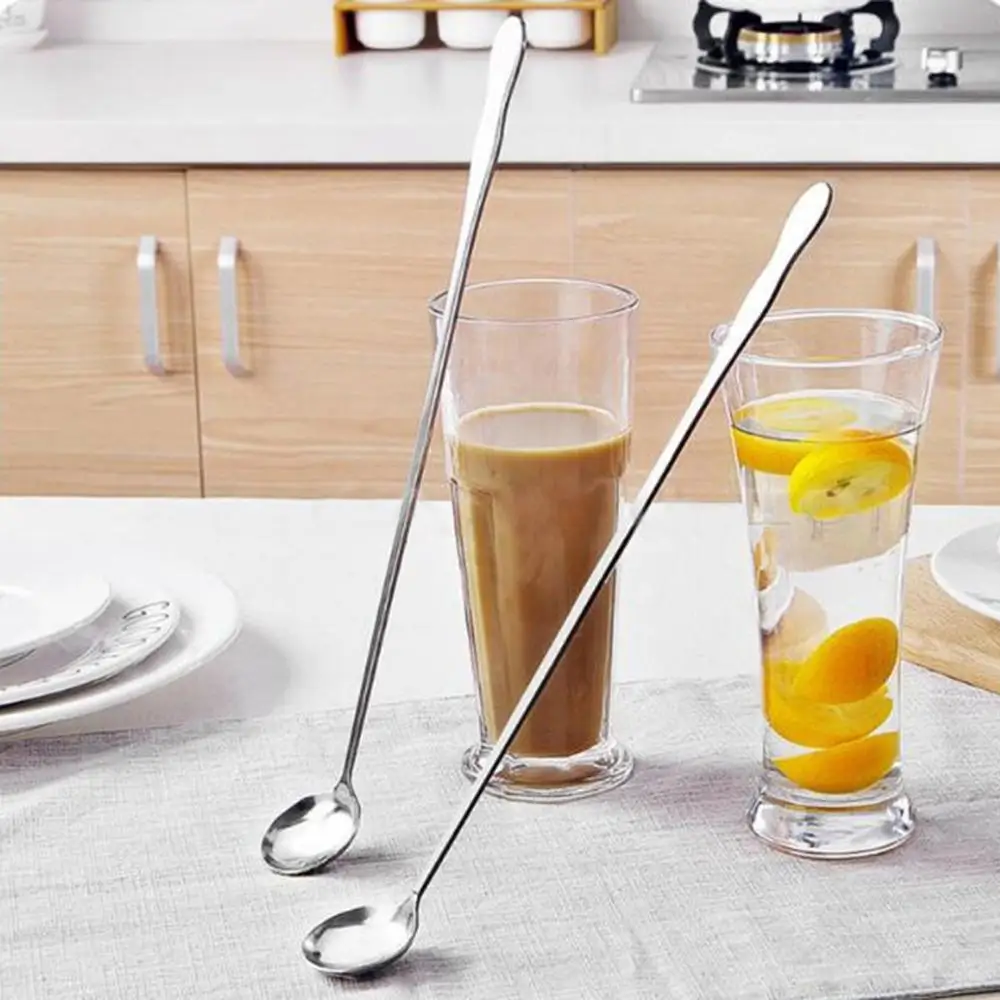 Нержавеющая сталь с длинной ручкой кофейная ложка креативный корейский десерт