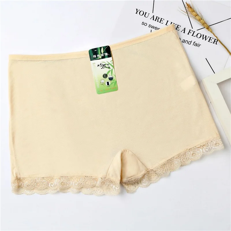 ApricotLace Short Pants Women Boyshorts Female Safety Panties Boxer Comfortable Ladies Panties Healthy Lingerie Women Underwear - Цвет: ApricotLace