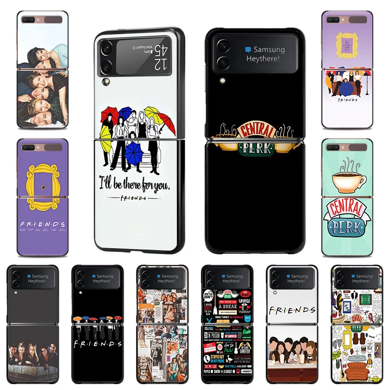 

Чехол для Samsung Galaxy Z Flip Flip3 5G Friends TV Family, роскошный высококачественный черный чехол для телефона, Жесткий Чехол Fundas Coque Capa