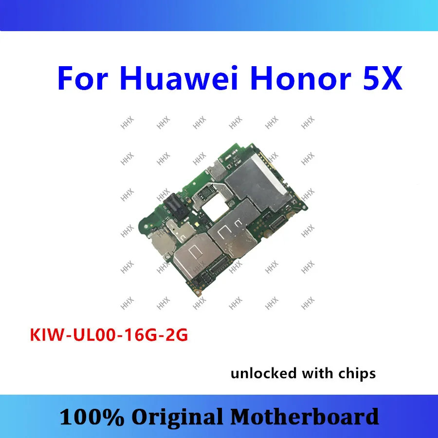 Оригинальная материнская плата для huawei Honor 5X, KIW-UL00-16G-2G разблокирована с чипом, полностью протестирована, телефонной платы