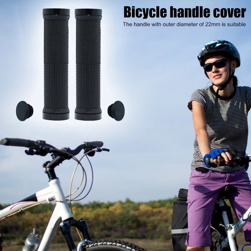 

1 Pair Comfortable Bicycle Grips Non Slip Aluminum Alloy Bicycle Handlebar End Lock Grips Mountain Bike Handle Bar Parts