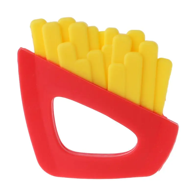 

Baby Teether Fries Shaped Pacifier Food Grade Silicone Teething Nursing Massage