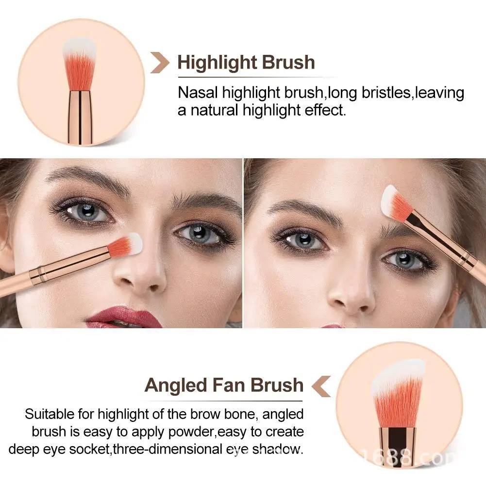 

15pcs/set Khaki Pink long rod makeup brush set Makeup Brushes Set Blush Cosmetic Powder Eye Shadow Foundation Blush Blending